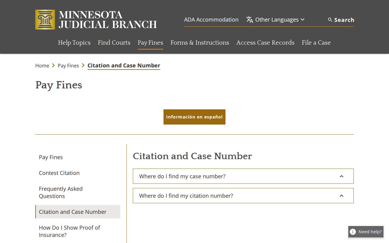 Carlton County traffic ticket citation and court case number guide