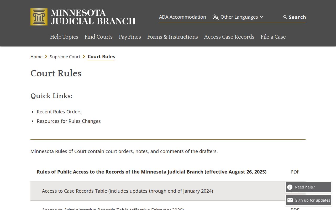 Carlton County court docket Minnesota court rules information