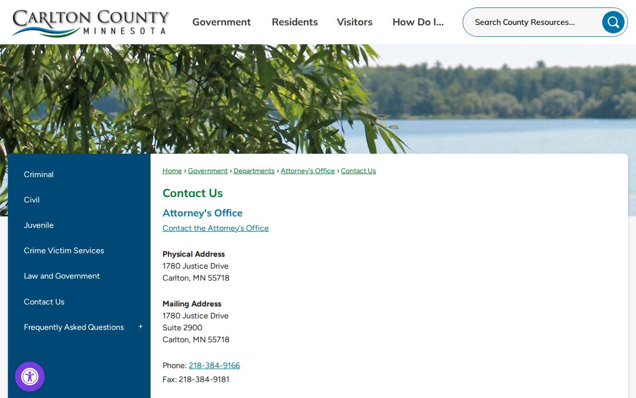 Carlton County court docket context for Scanlon city and county contacts